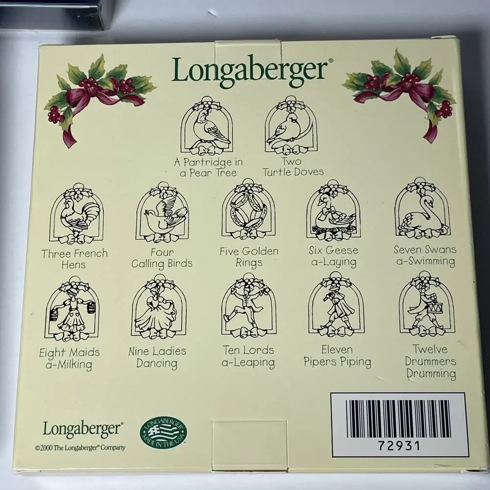 Longaberger Lot Of Pewter Christmas Ornaments - Picture 7 of 12
